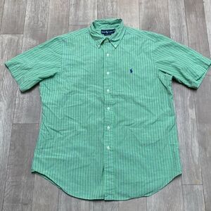 Mens Polo‎ Ralph Lauren Classic Fit Plaid Button Down Casual Dress Shirt